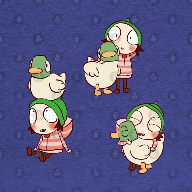 my sarah and duck assorted pack #1 / cute children's cartoon by mudwizard